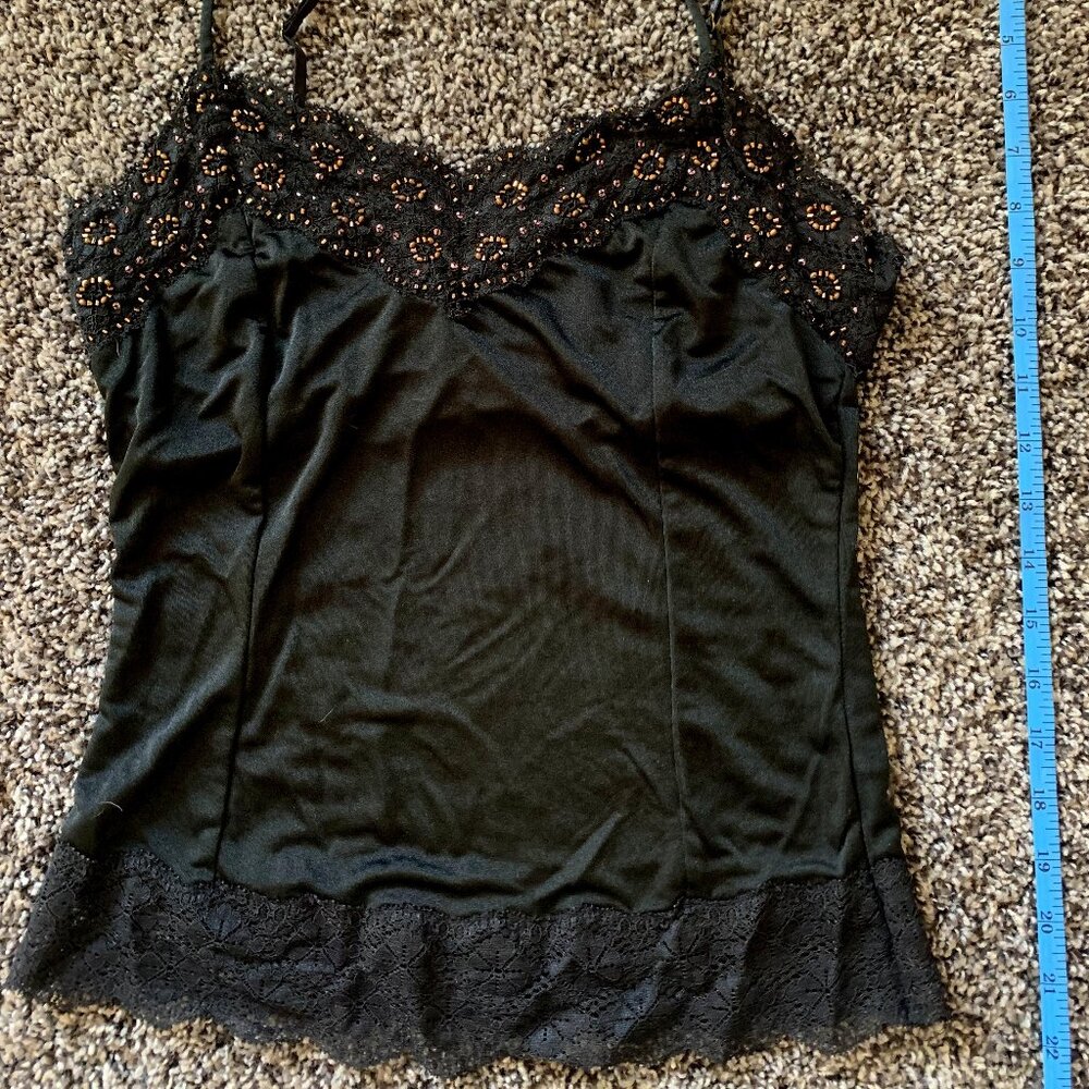 THE LIMITED black cami with copper beads, size small (S)